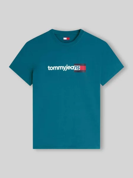 T-shirt o kroju regular fit z czystej bawełny Tommy Jeans