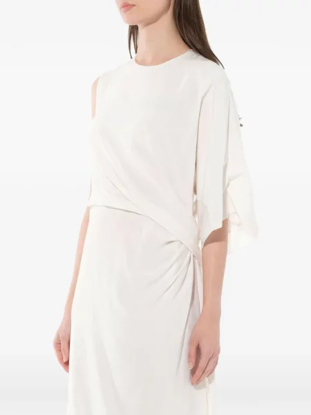 Haljina Givenchy s draperijom bijela