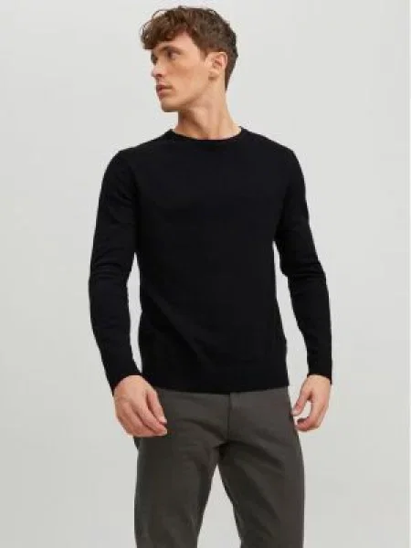 JACK & JONES Πουλόβερ JJEEmil' μαύρο