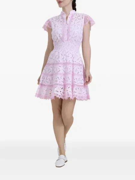 Rochie mini Temptation Positano cu broderie roz