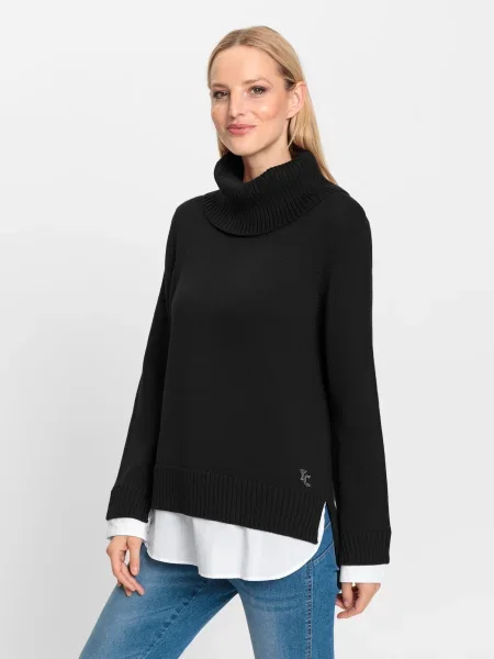 Heine Pulover negru alb