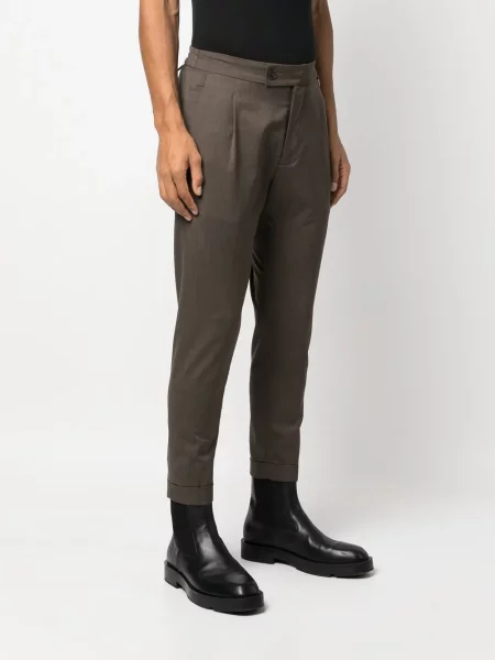 Pantaloni Low Brand de lână maro