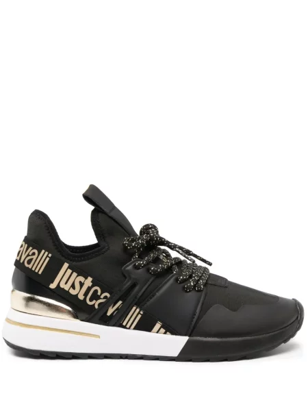 Sneakerși Just Cavalli cu imagine negru