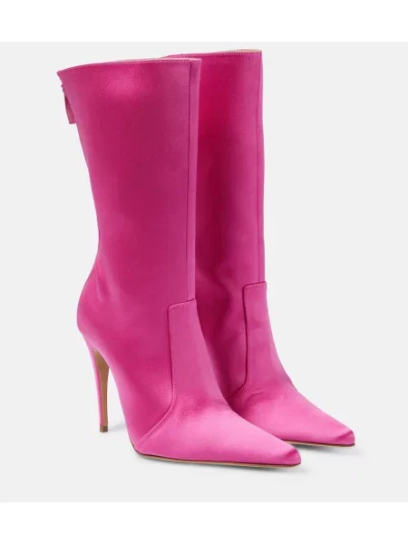 Botine Magda Butrym din satin roz