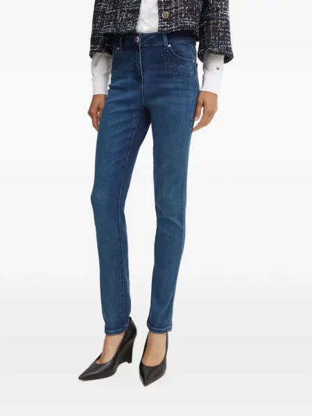 Blugi skinny Morgan skinny fit albastru