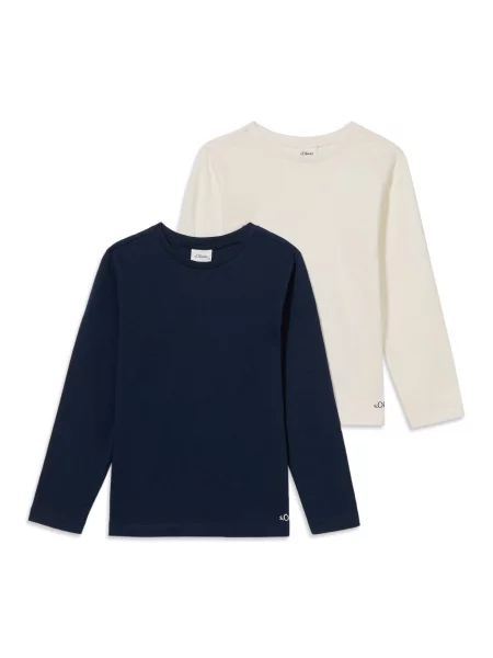 S.Oliver Tricou crem / bleumarin