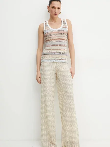 Спортивні штани Missoni візерунок бежевий