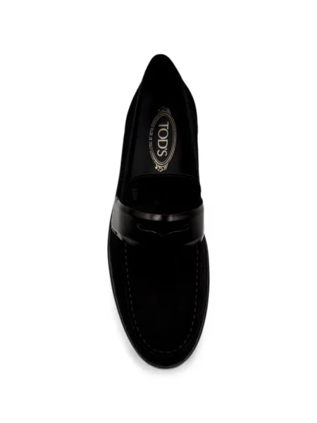 Велурени лоуфъри Tod's на платформе черно