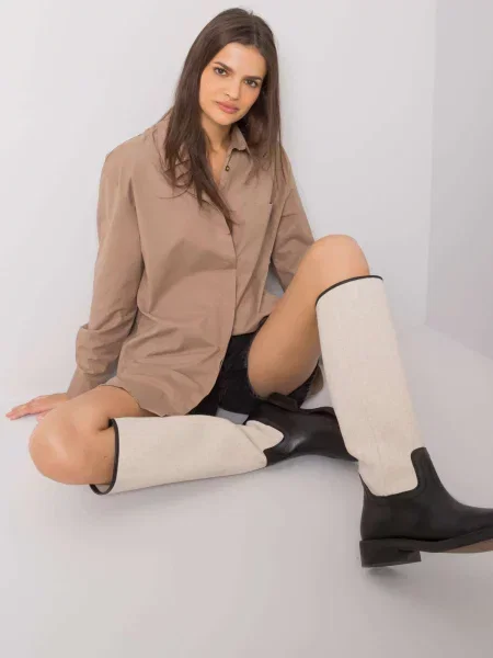 Koszula Ex Moda beżowa