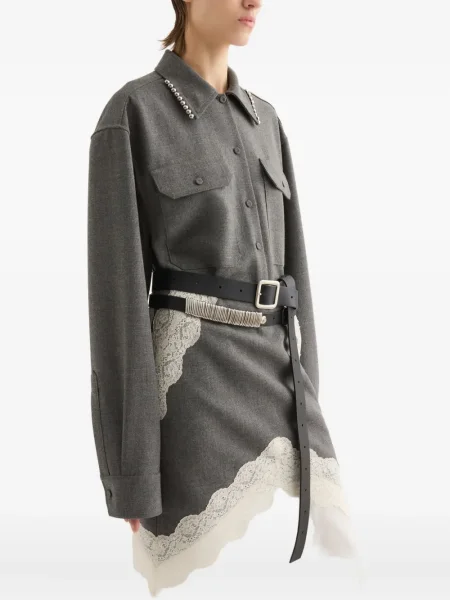 Cămașă Jil Sander cu perle gri