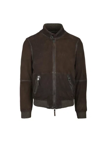 Kurtka skórzana The Jack Leathers brązowa