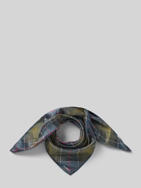 Chusta z nadrukiem z logo model KINSALE' Barbour oliwkowa