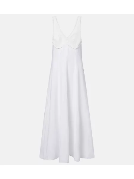 Rochie midi Polo Ralph Lauren de in până la genunchi de costum alb
