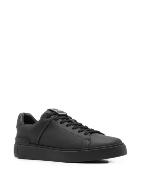 Sneakerși Balmain din piele cu autograf negru