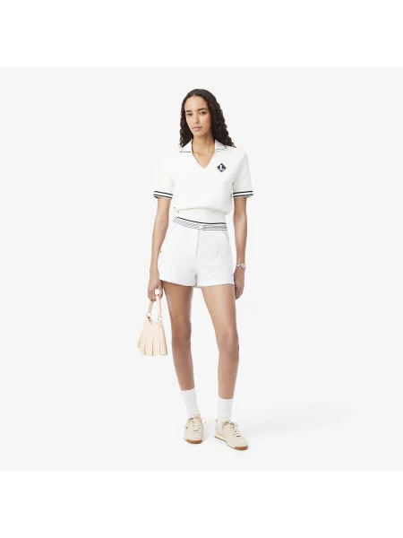 Lacoste Organiczne Szorty białe