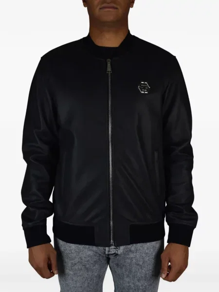 Geacă bomber Philipp Plein cu autograf negru