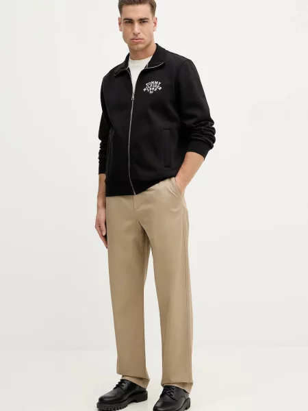 Однотонная футболка Hackett London бежевая