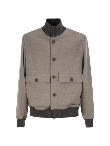 Lung geacă bomber Brunello Cucinelli gri