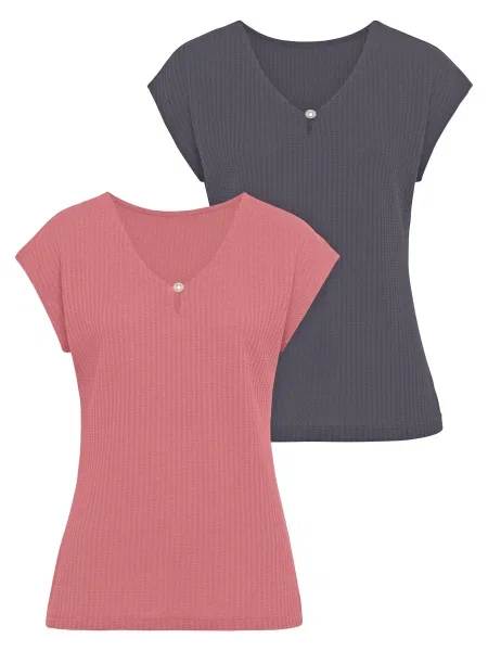 LASCANA Tricou / roz gri