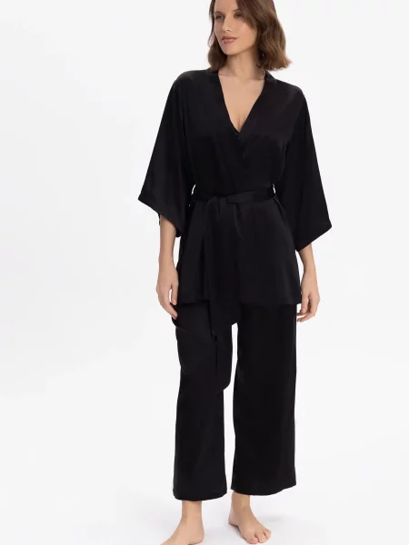 Шовковий халат Marc&andre чорний