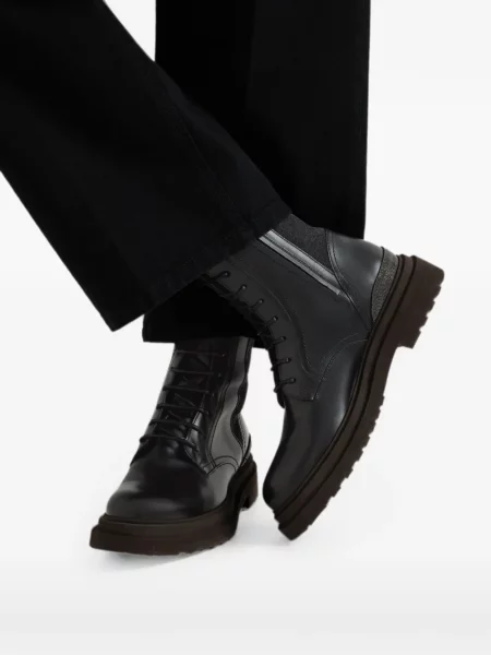 Botine Brunello Cucinelli de lână negru