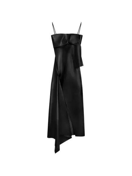 Rochie Givenchy cu funde din piele negru