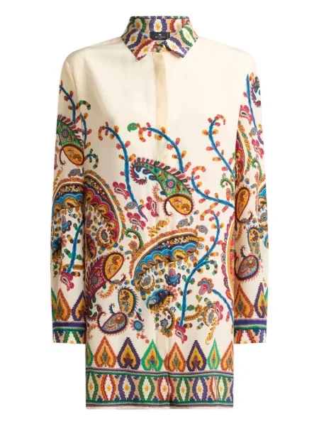 Cămașă Etro de mătase cu model floral cu imagine