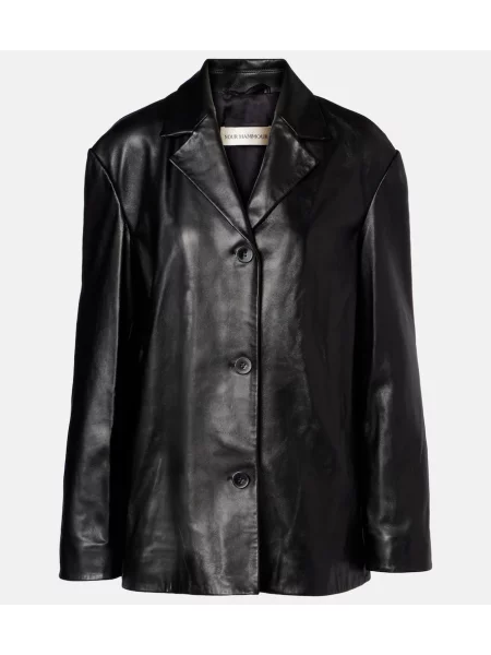 Bőr zakó Nour Hammour fekete