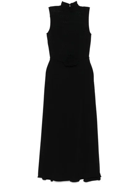 Rochie maxi Rotate Birger Christensen cu model floral cu aplicații negru