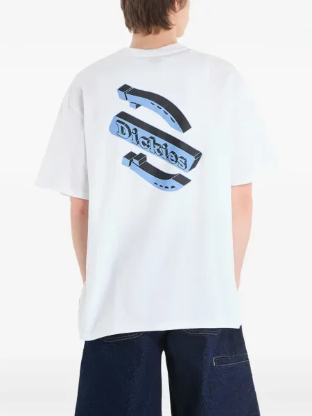 Krátký tričko Dickies s potiskem bílé