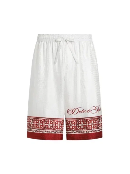Jedwabne szorty Dolce&gabbana białe