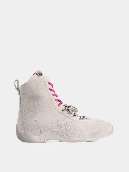 Велюровые ботинки Miraton белые