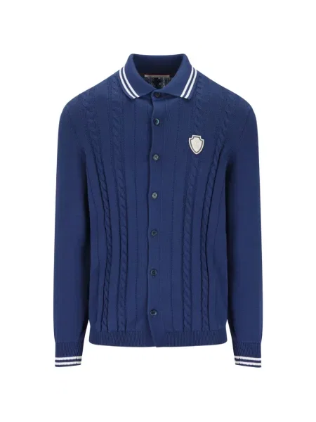 Cardigan Brunello Cucinelli tricotate albastru