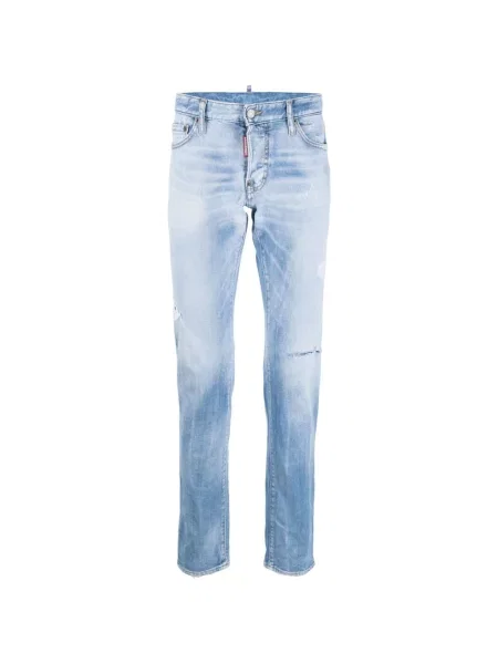 Jeansy Dsquared2 z przetarciami niebieskie