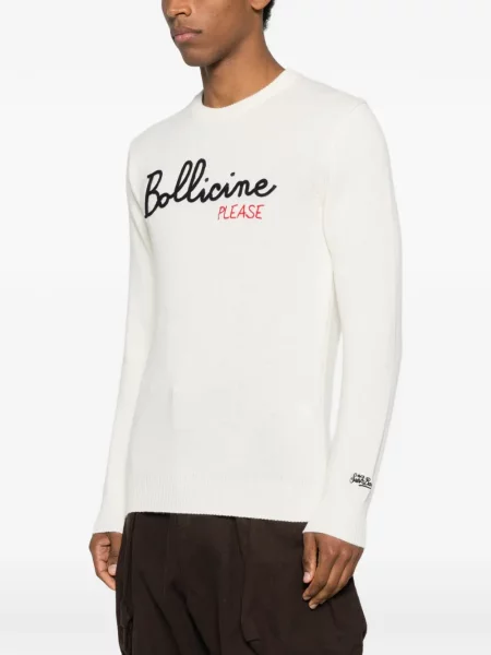 Pulover Mc2 Saint Barth cu broderie alb