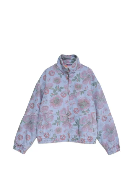Blugi Favorite People cu model floral cu imagine albastru