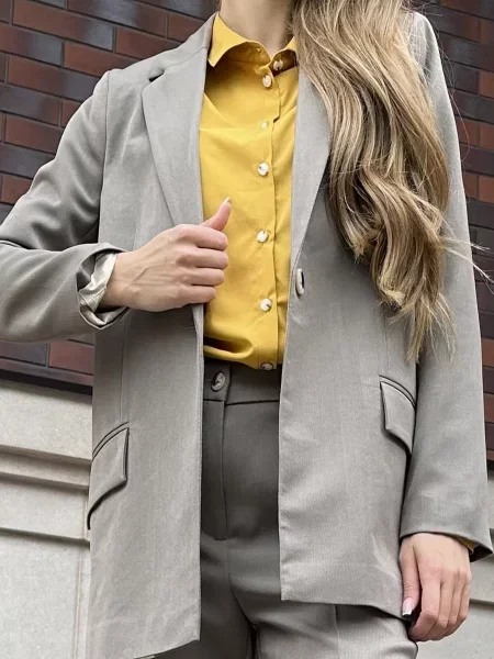 Піджак LadyLike бавовна/поліестер зелений