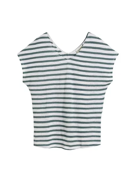 Bonprix Tricou verde petrol alb