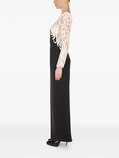 Rochie maxi Araftu din dantelă lungă de costum negru