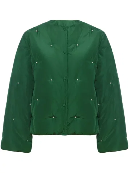 Kurtka bomber Sleeper z perełkami zielony