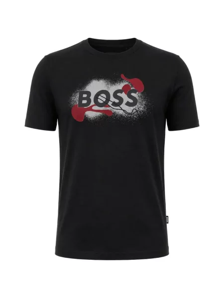 Tricou Boss cu decolteu rotund negru