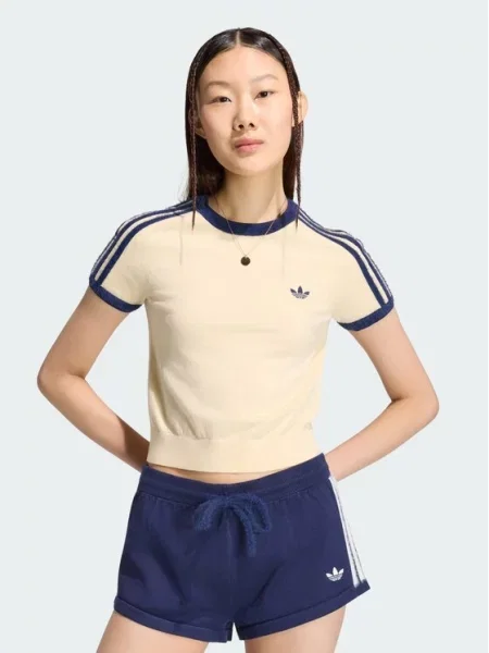 Adidas Tricou Crem albastru