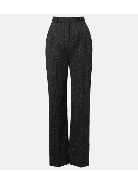 Pantaloni Mcqueen cu dungi gri