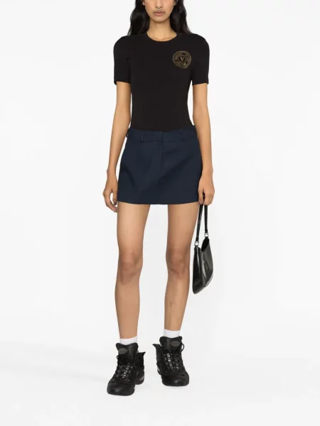 Raštuotas marškinėliai Versace Jeans Couture juoda