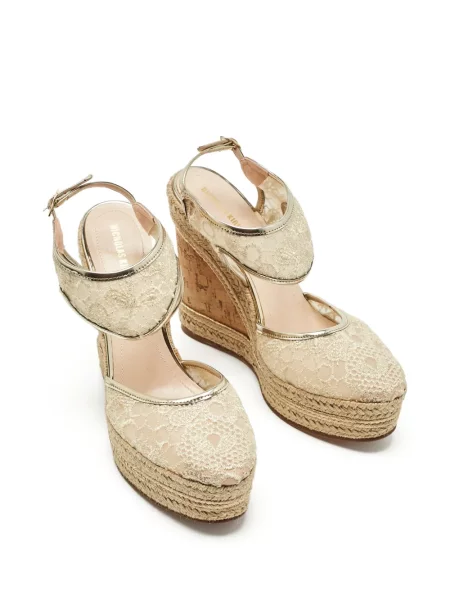 Еспадрили Nicholas Kirkwood с клин ток с дантела