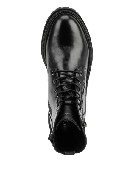 Боти до глезена Geox с връзки с дантела черно