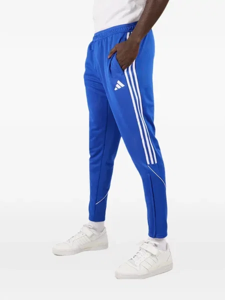 Pantaloni Adidas cu dungi alergare albastru