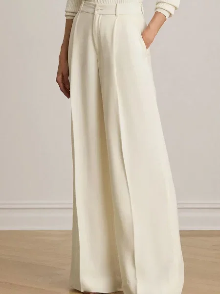 Lauren Ralph Lauren pantaloni straight pentru femei bej