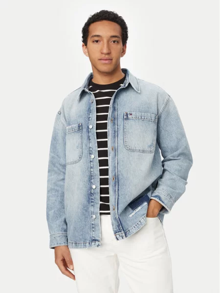 Džínová košile Tommy Jeans modrá