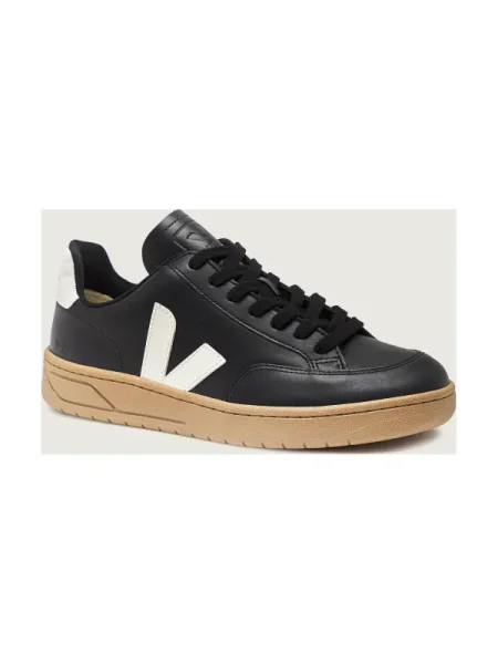 VEJA Bőr sneakers tornacipő fekete